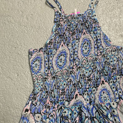 Pattern Shirred Midi