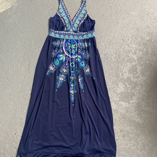 Studded Pattern Maxi Dress