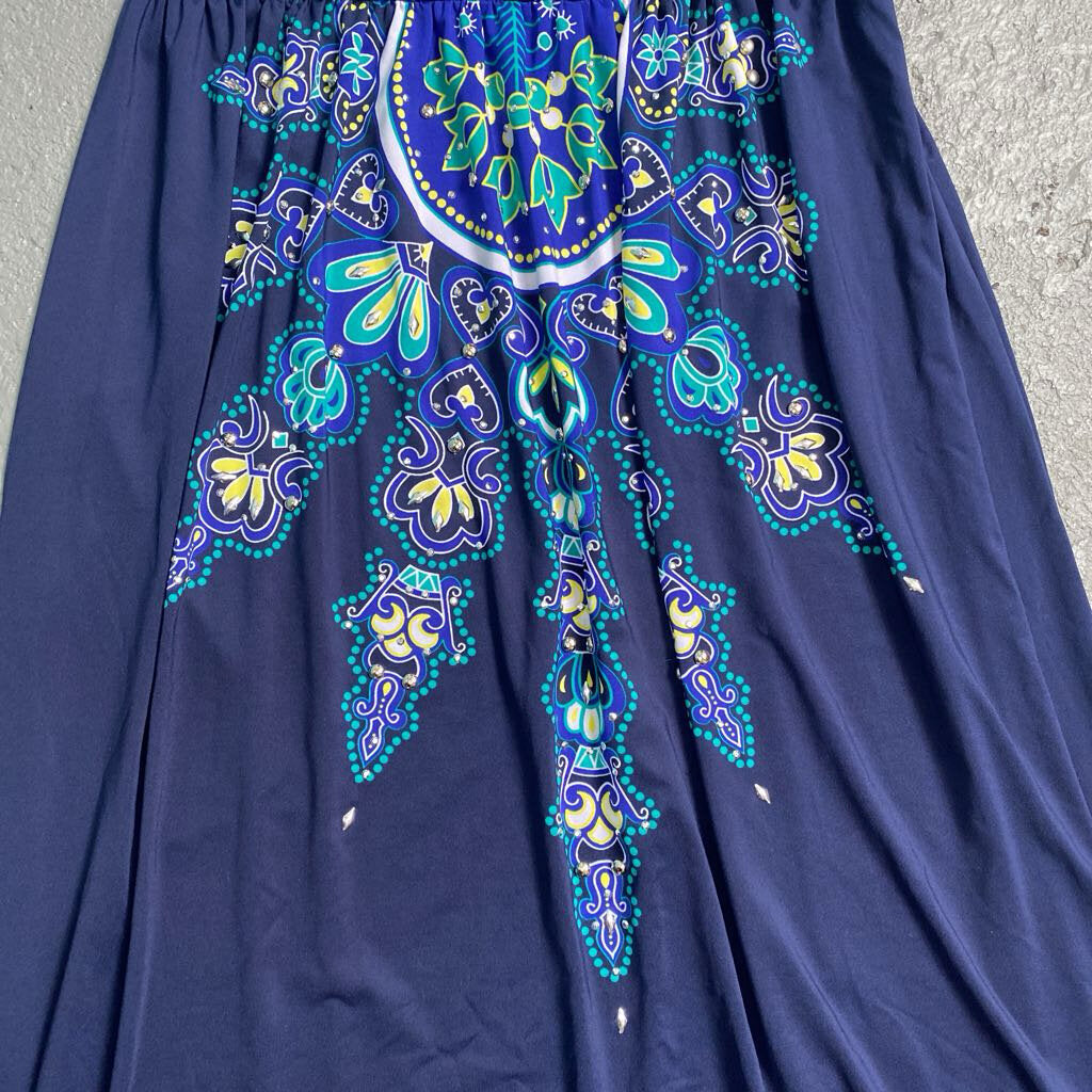 Studded Pattern Maxi Dress