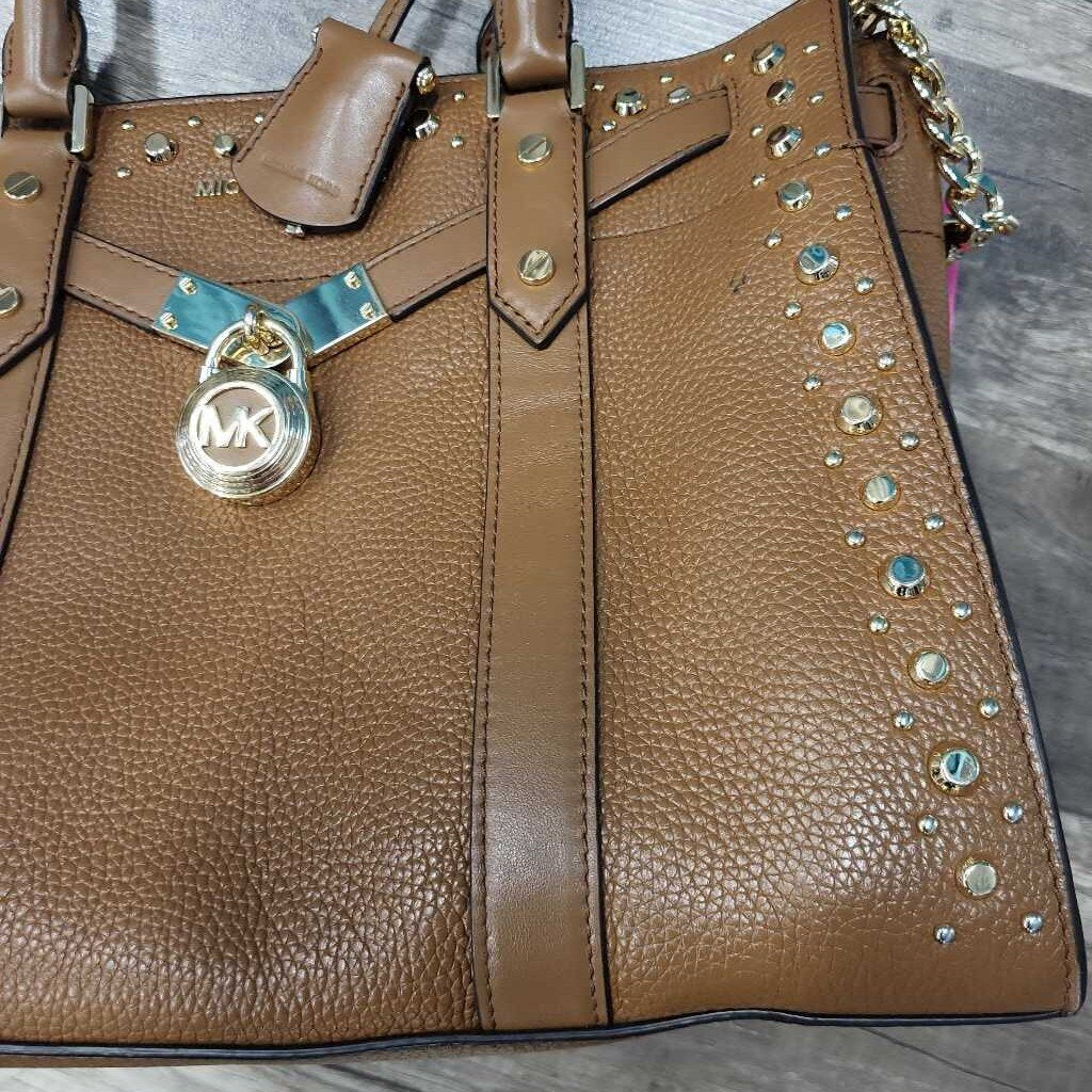 Michael Kors Nouveau Hamilton Leather Satchel Bag