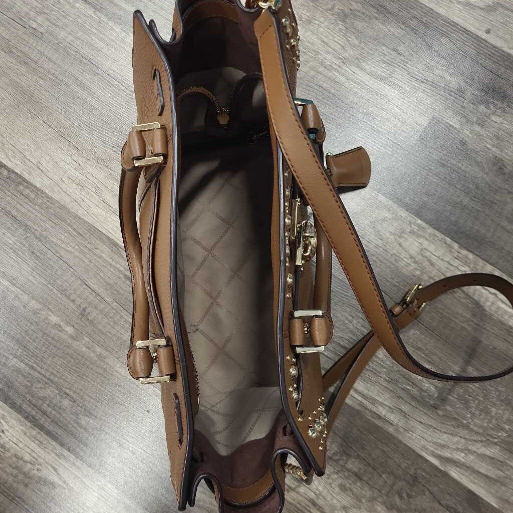 Michael Kors Nouveau Hamilton Leather Satchel Bag