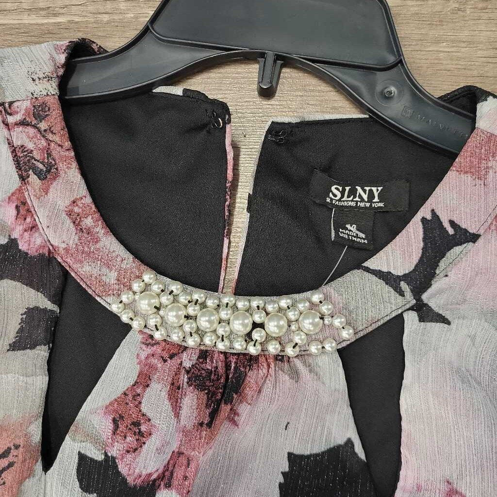 SLNY Floral Print SL Dress
