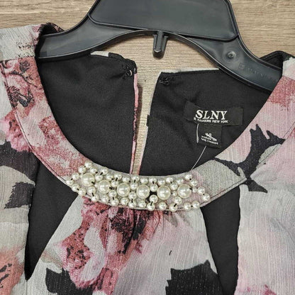 SLNY Floral Print SL Dress