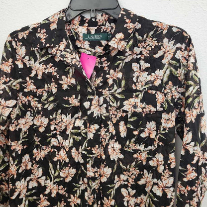 Lauren Ralph Lauren Floral Print Cotton LS BU
