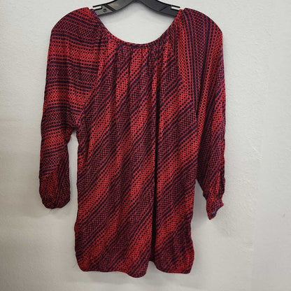 Michael Kors 3/4 Slv Pattern Print Top
