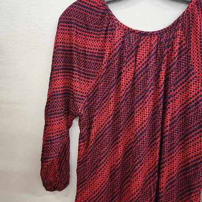 Michael Kors 3/4 Slv Pattern Print Top