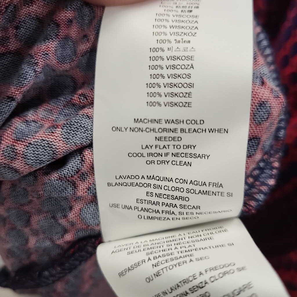 Michael Kors 3/4 Slv Pattern Print Top