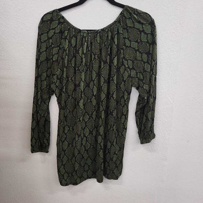 Michael Kors 3/4 Slv Animal Print Top