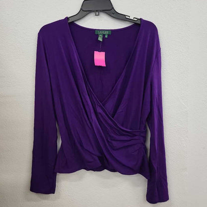 Lauren Ralph Lauren Cross Wrap LS Top