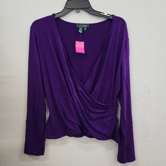 Lauren Ralph Lauren Cross Wrap LS Top