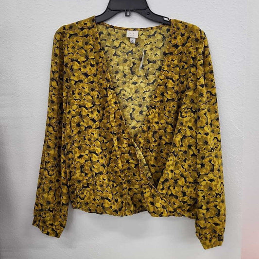 A New Day Floral Wrap Top