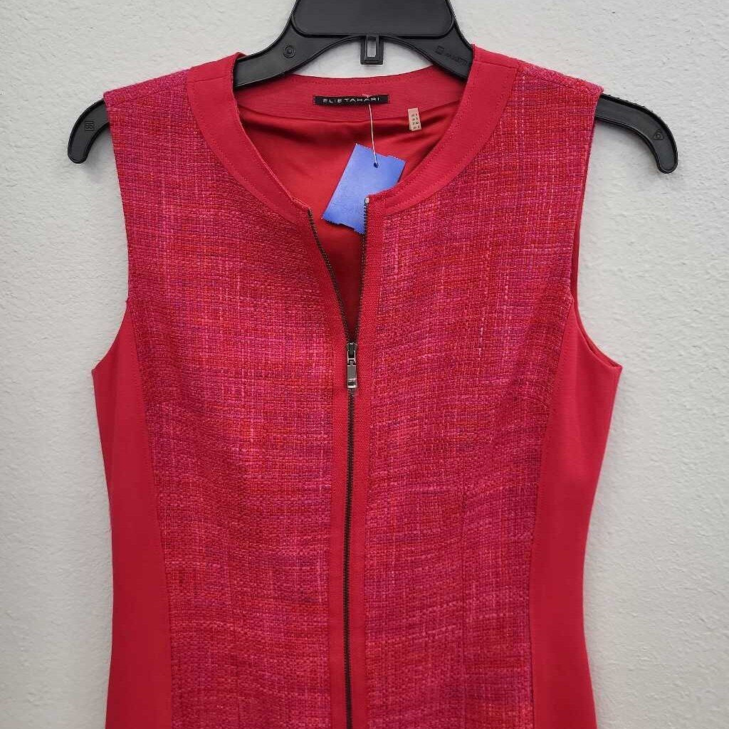 Elie Tahari Front Zipper SL Dress