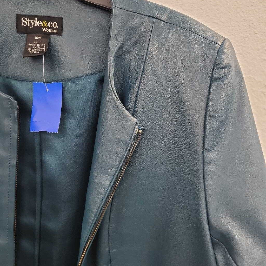 Style & Co Leather Jacket