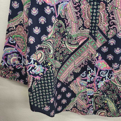 Lauren Ralph Lauren Non Iron Paisley Print LS Top