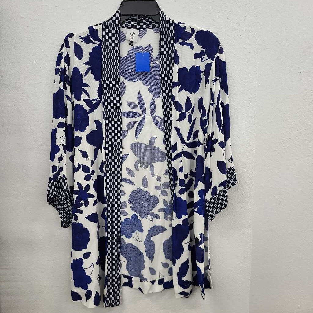 Cabi Floral Print Open Cardi