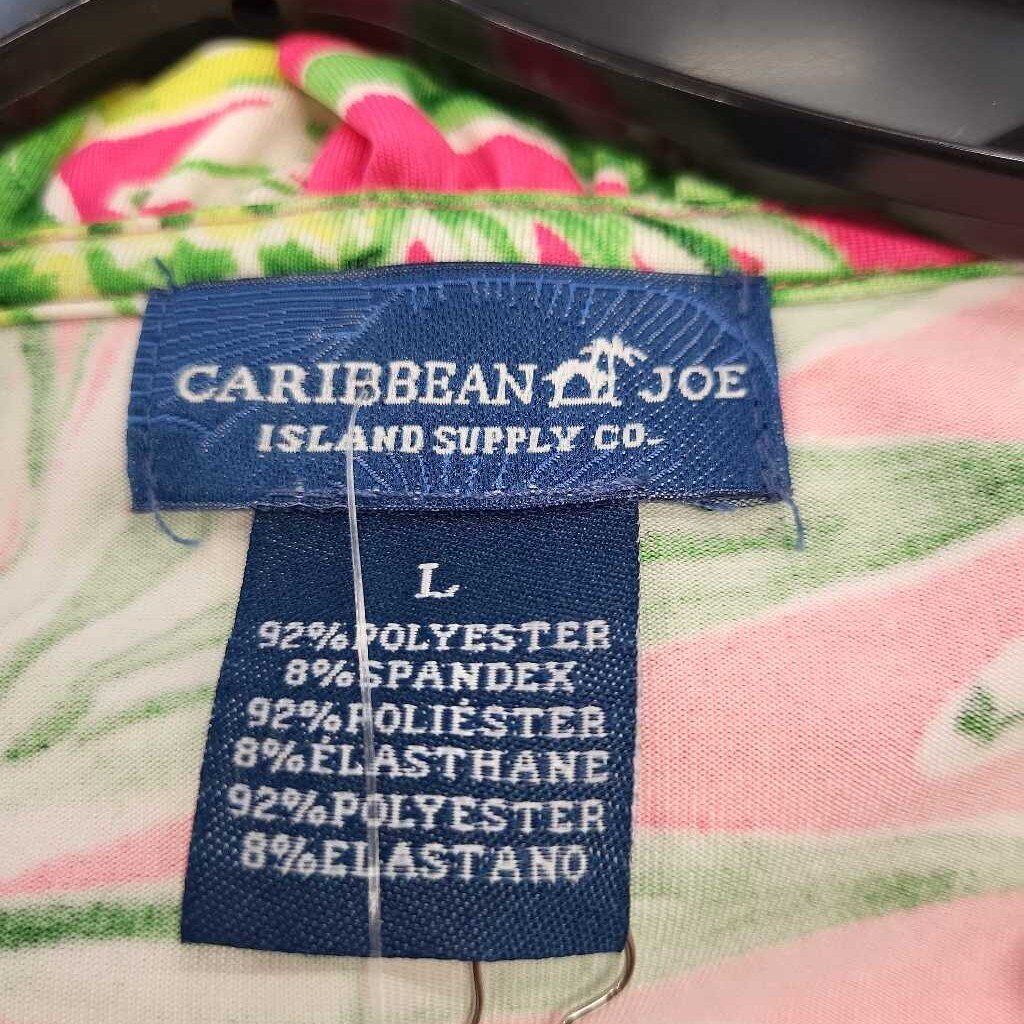 Caribbean Joe Tropical Fruit Print SL Dress