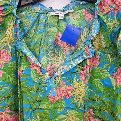 Rose Olive Floral Print SS