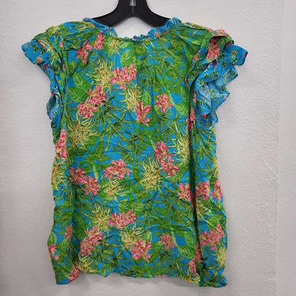 Rose Olive Floral Print SS