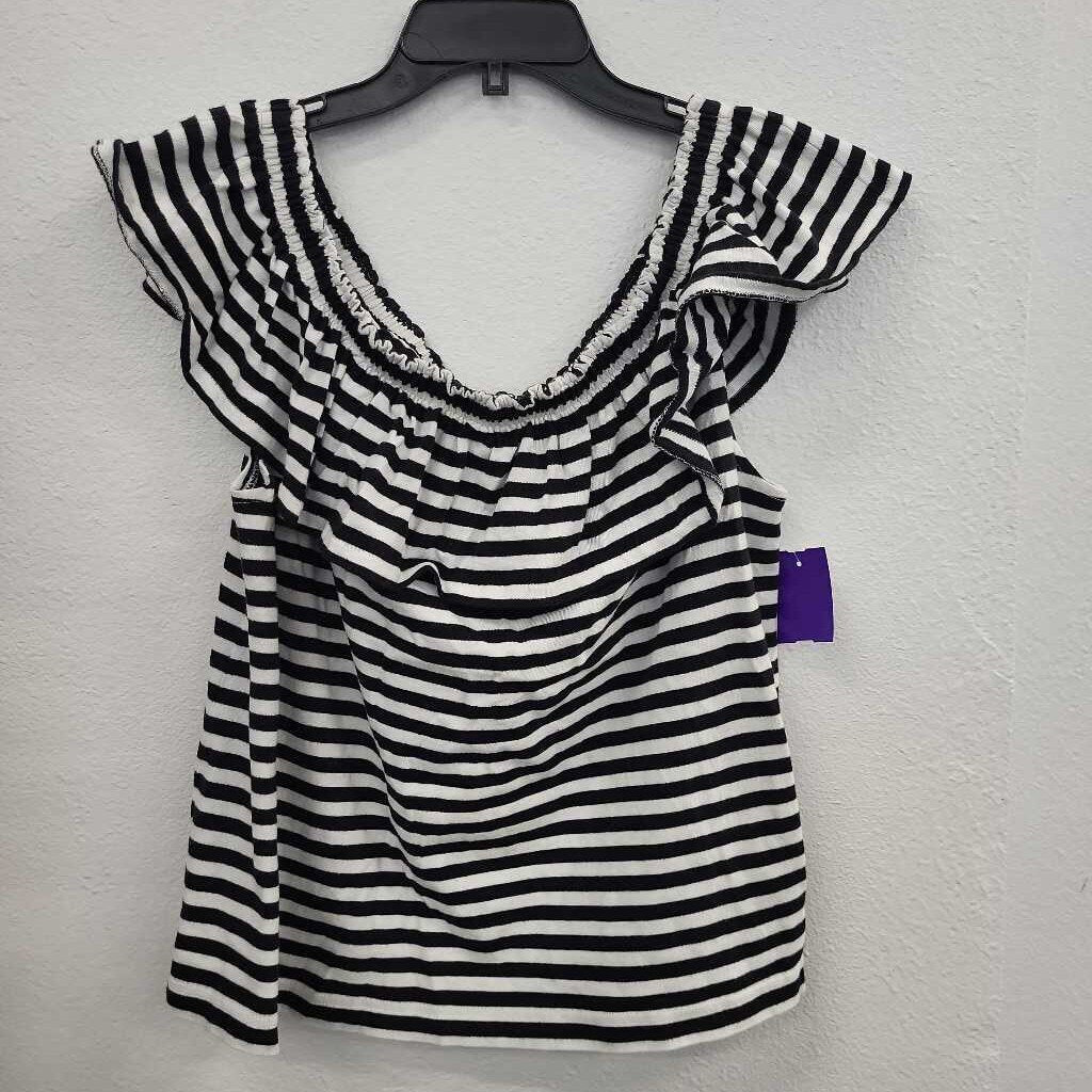 Kate Spade Broome Street Striped Over the Shoulder Top