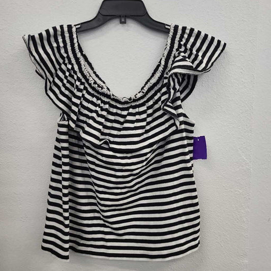 Kate Spade Broome Street Striped Over the Shoulder Top