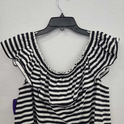 Kate Spade Broome Street Striped Over the Shoulder Top