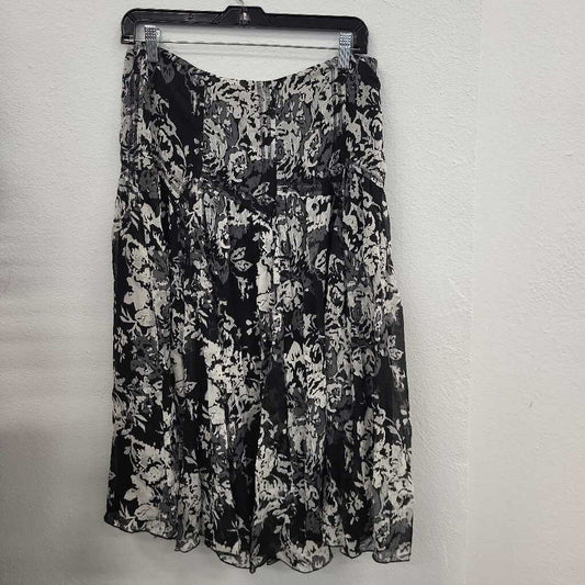 Nine West Floral Silk Skirt