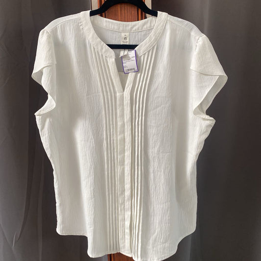 pleated Short Sleeve Blouse