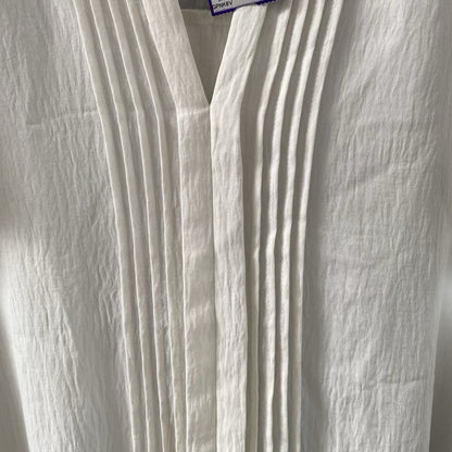 pleated Short Sleeve Blouse